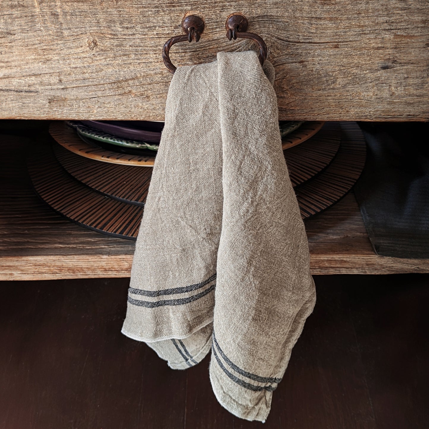 Rustic Linen Kitchen Towel