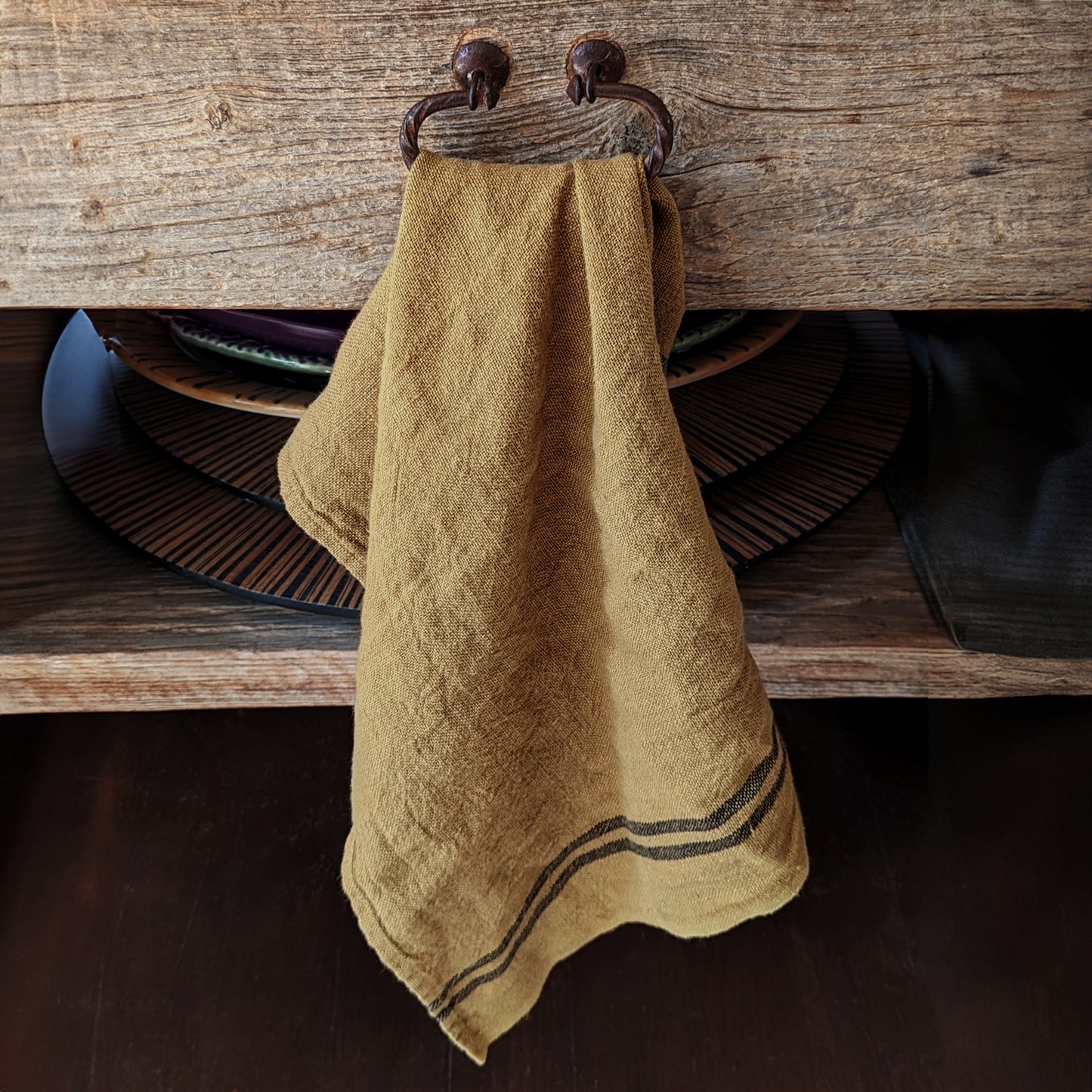 Rustic Linen Kitchen Towel