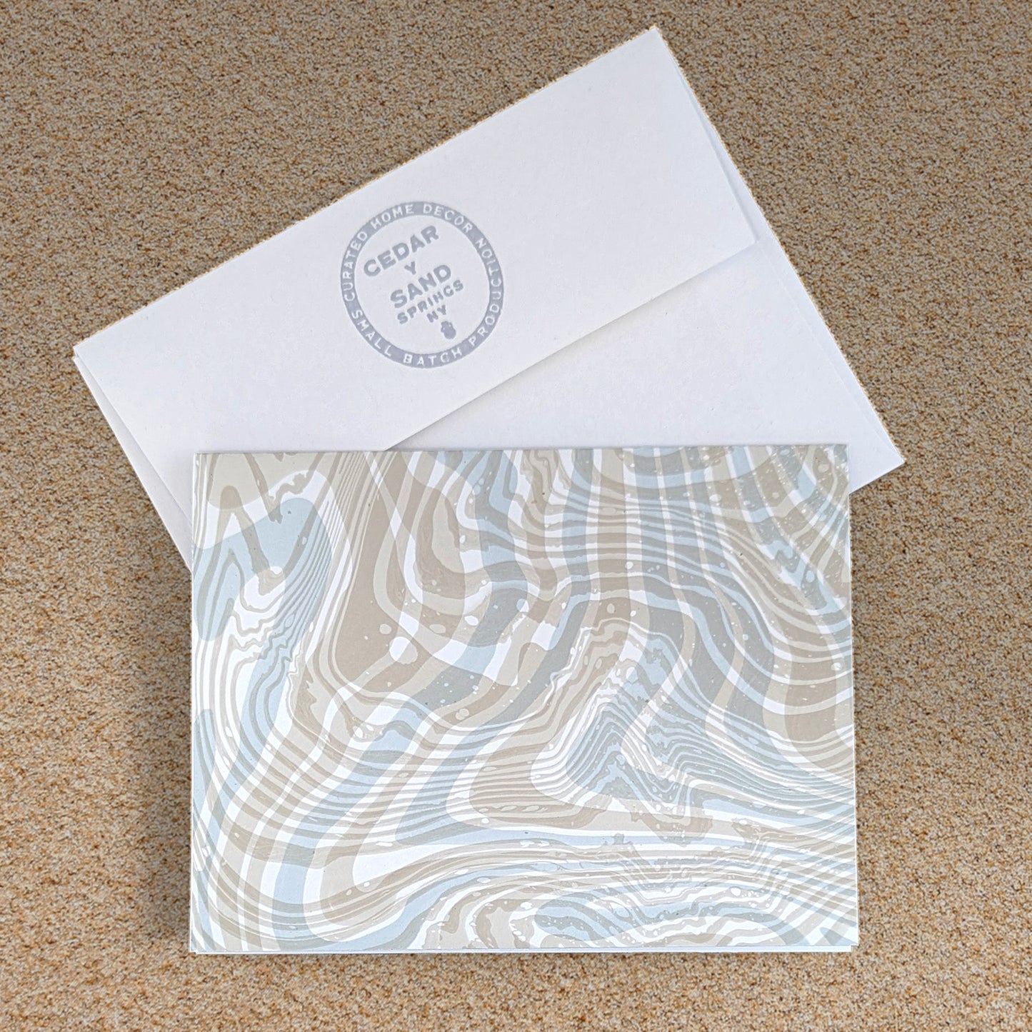Double Suminagashi Notecard