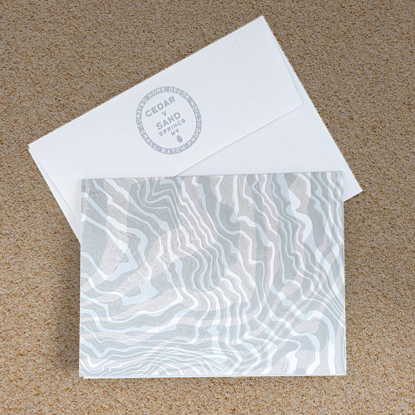 Double Suminagashi Notecard