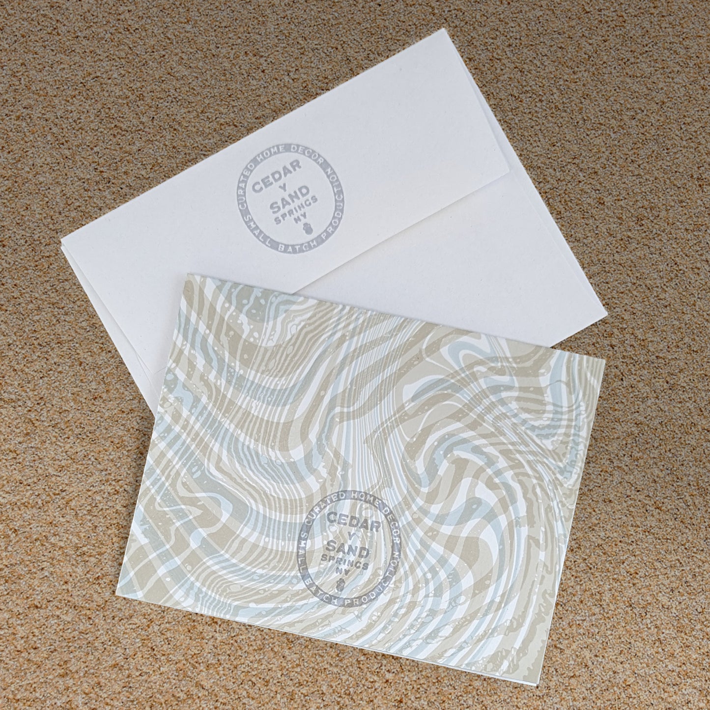 Double Suminagashi Notecard