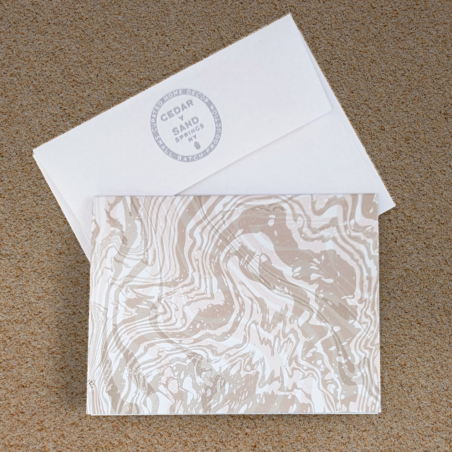Double Suminagashi Notecard