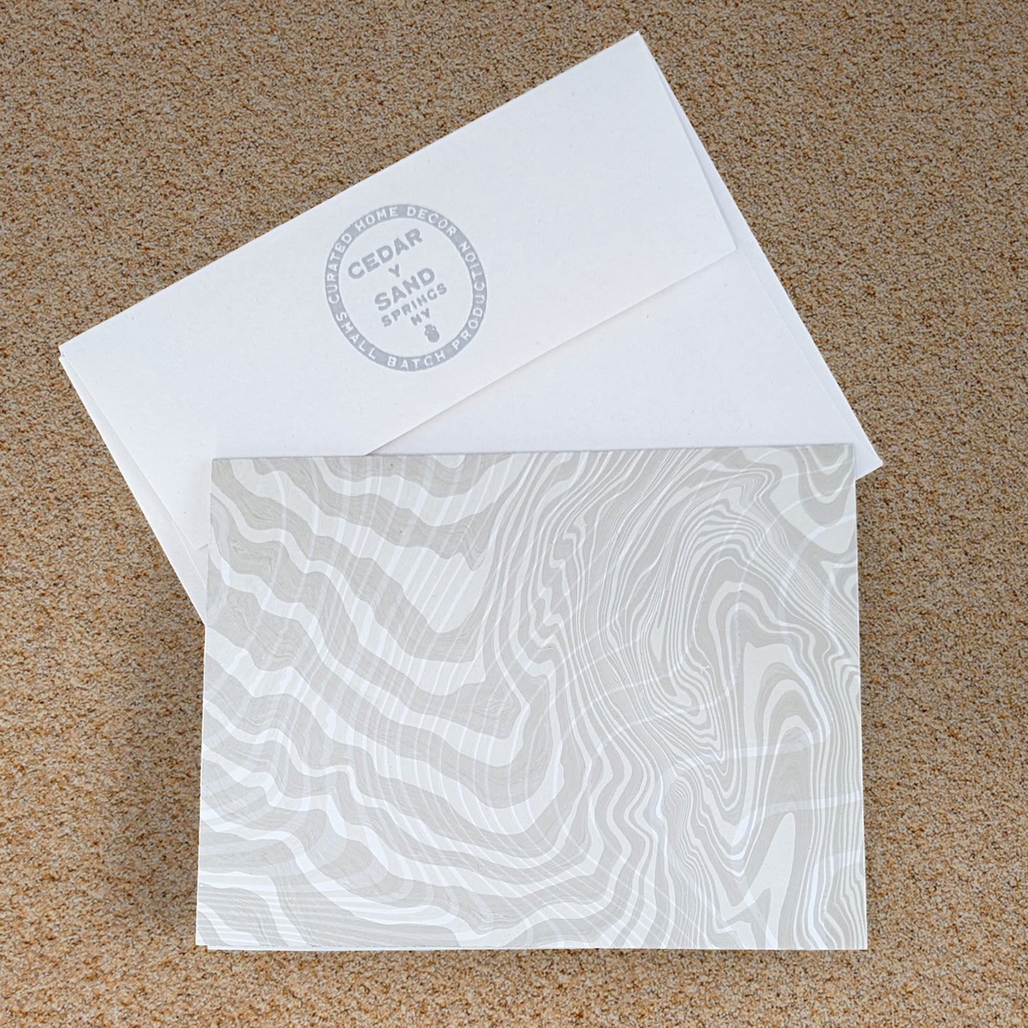 Double Suminagashi Notecard