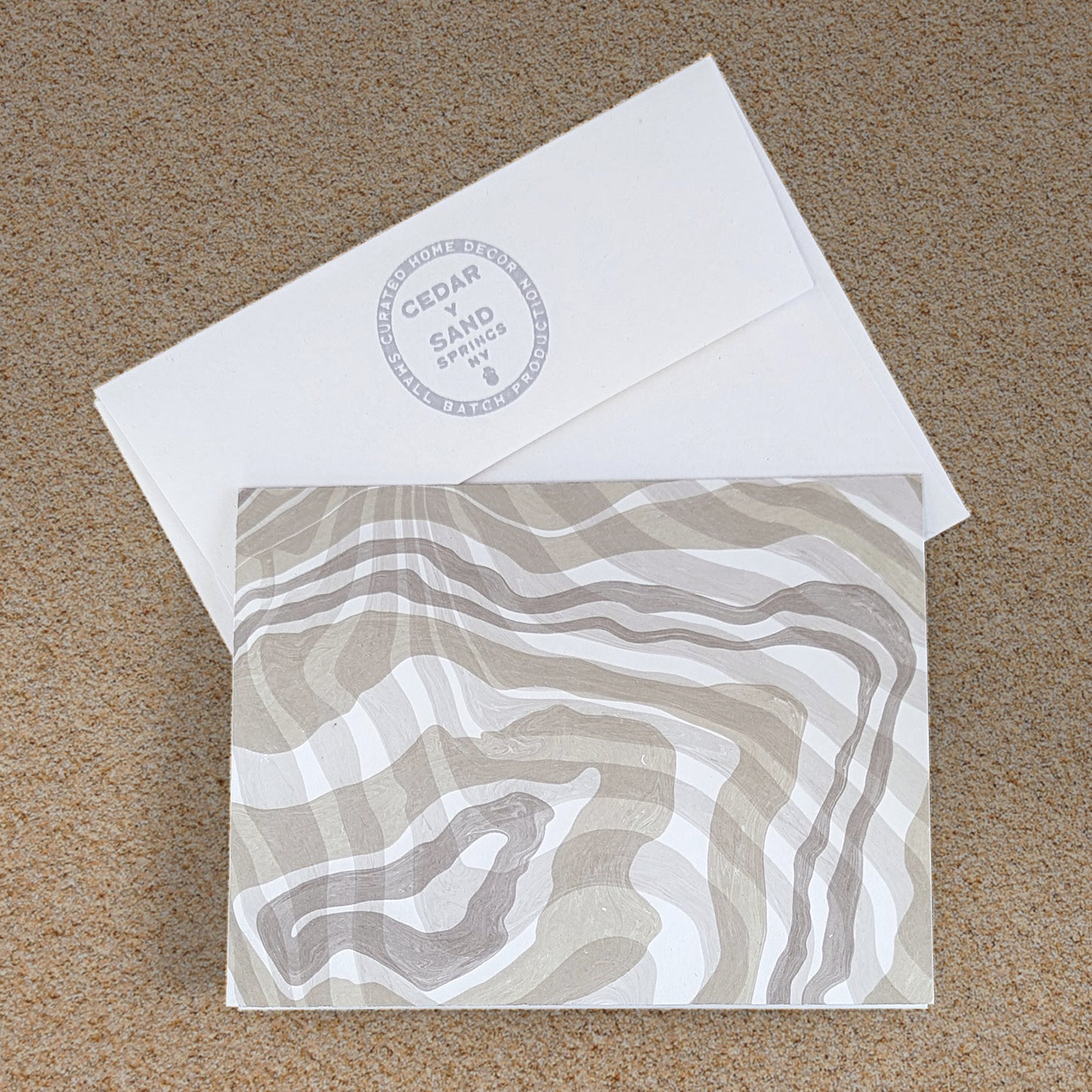 Double Suminagashi Notecard