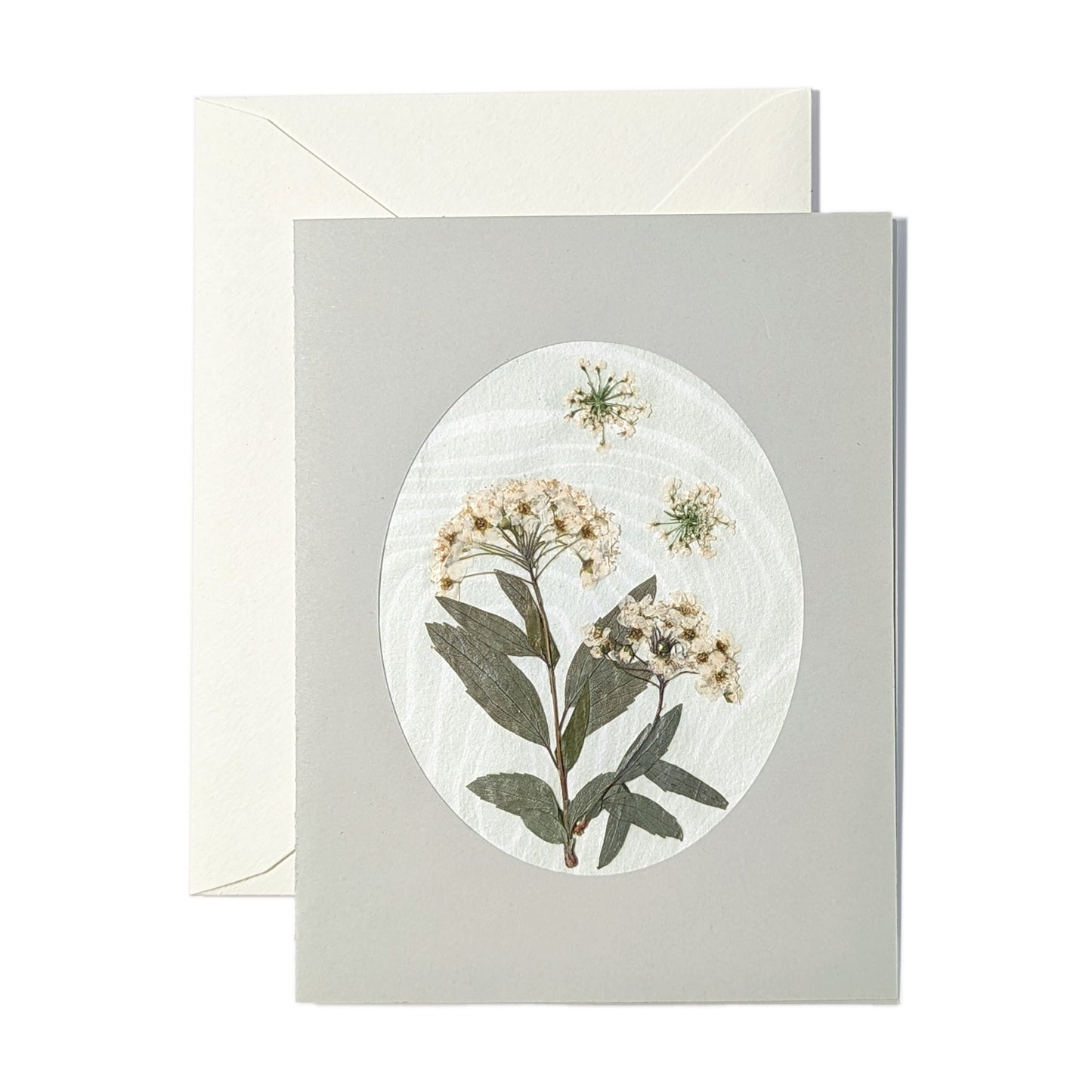 Suminagashi Pressed Flora Notecard: Meadow
