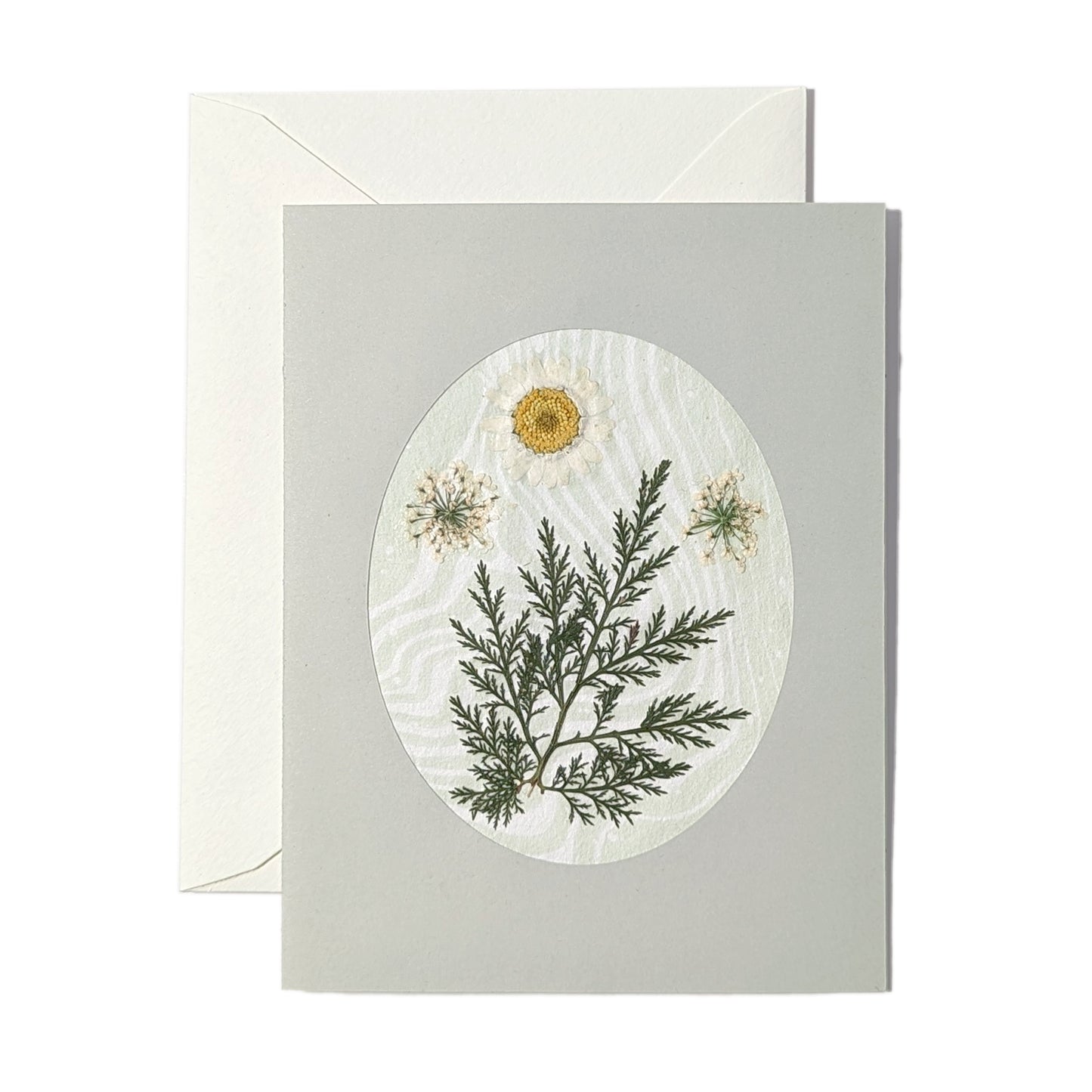 Suminagashi Pressed Flora Notecard: Meadow