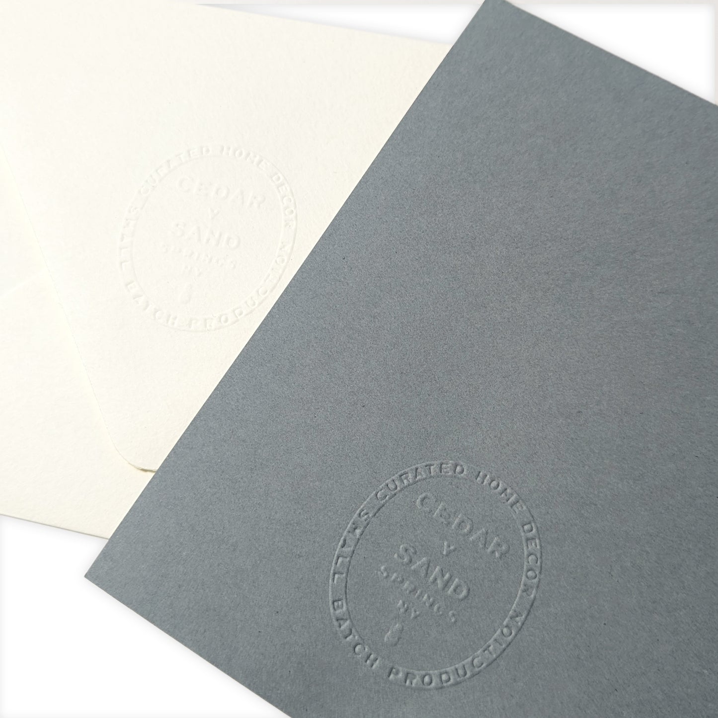 Suminagashi Pressed Flora Notecard: Slate Bloom