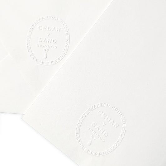 Suminagashi Pressed Flora Notecard | Wildflower Cameo