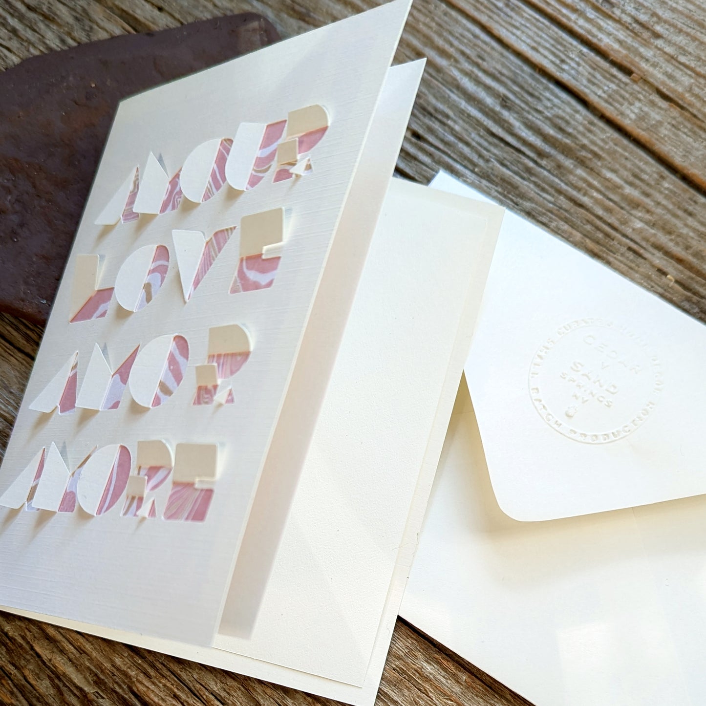 Suminagashi Love Notecard