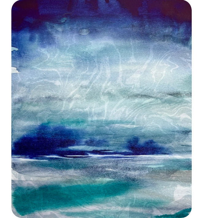 MARIE SUMINAGASHI OCEAN COLAB WATERCOLOR PAINTING