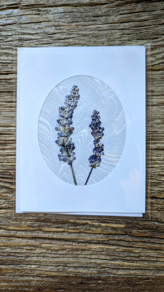 Suminagashi Pressed Flora Notecard: Garden Fog NEW