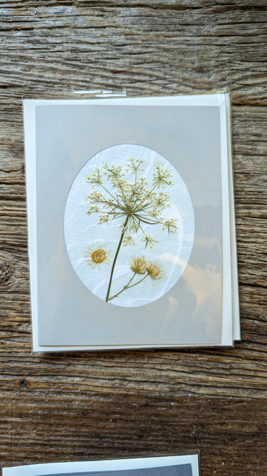 Suminagashi Pressed Flora Notecard: Meadow NEW