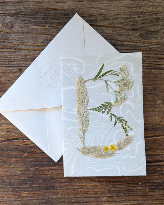 Initials by Nature Notecard