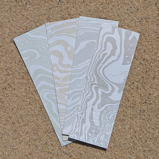 Acabonac Harbor Suminagashi Bookmark Set of 4