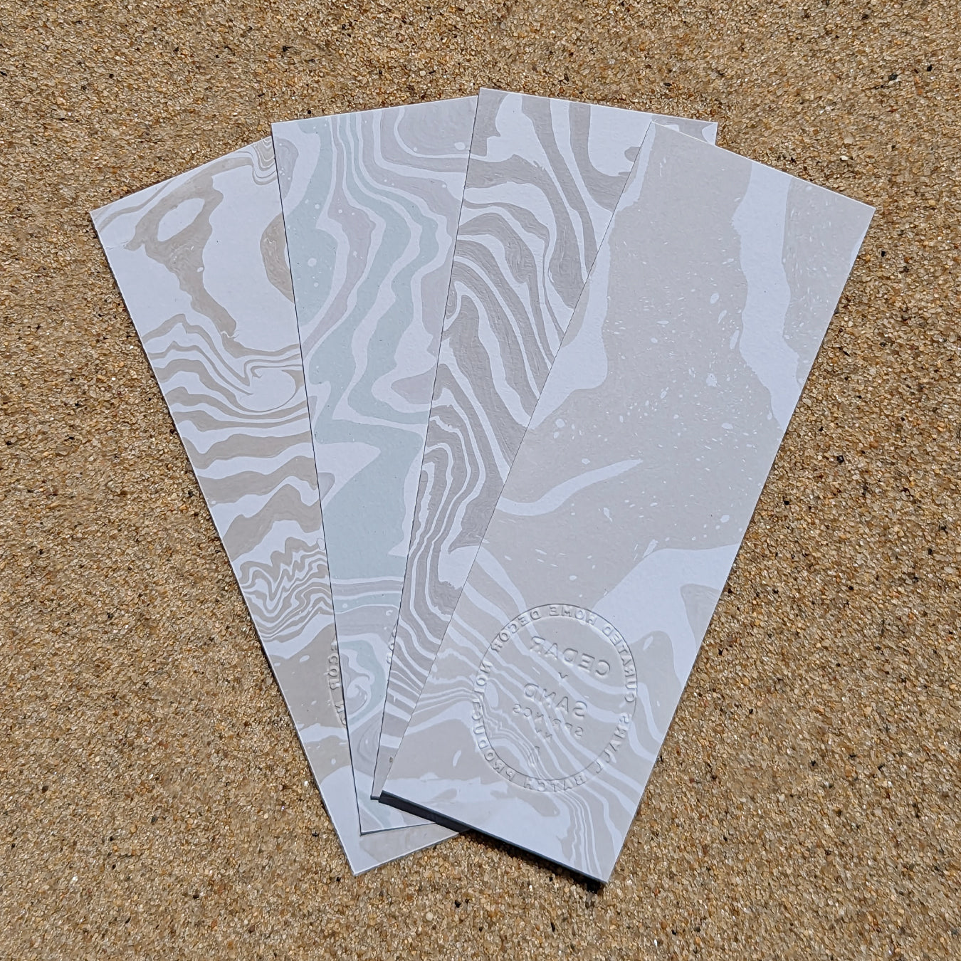 Lazy Pt Suminagashi Bookmark Set of 4