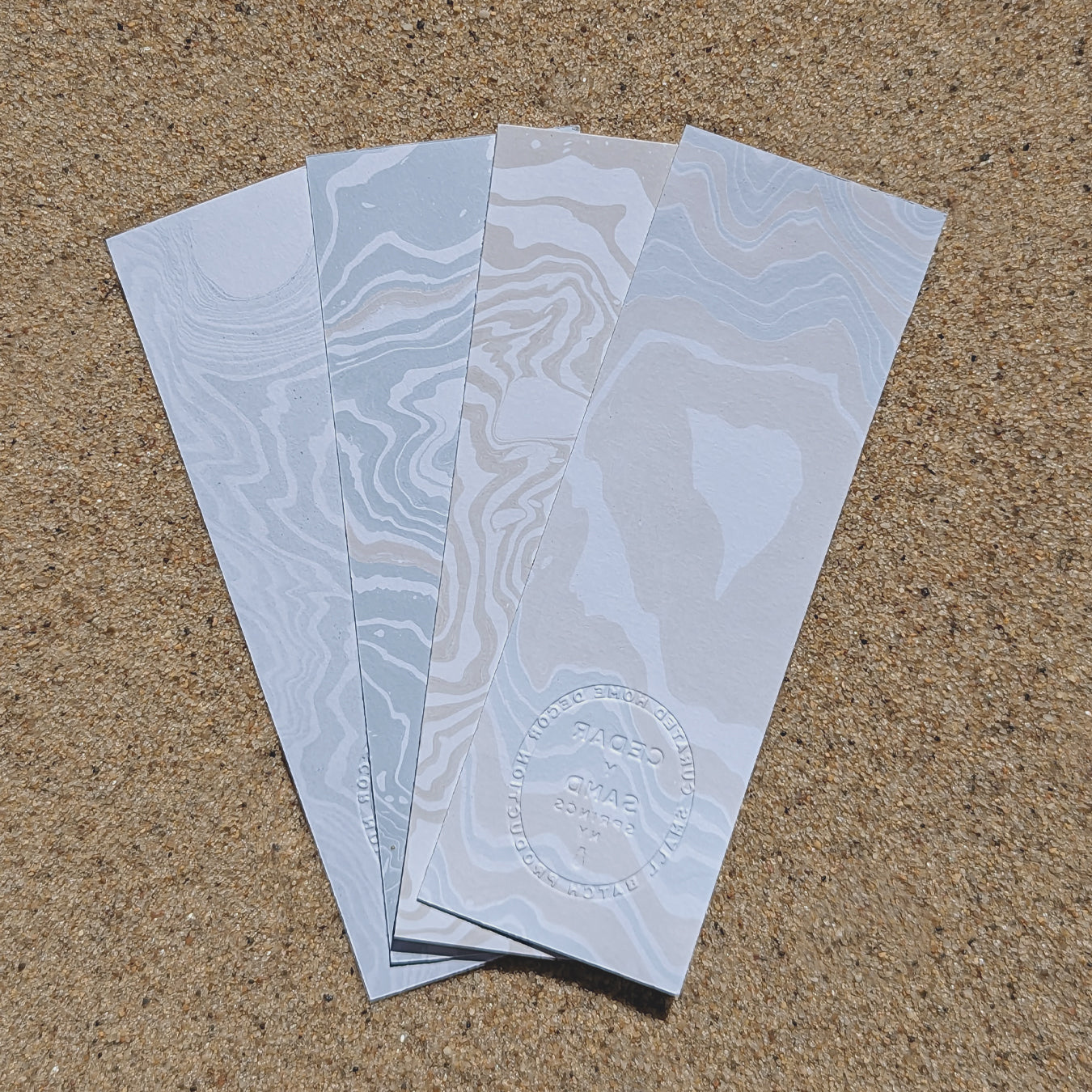 Napeague Suminagashi Bookmark Set of 4