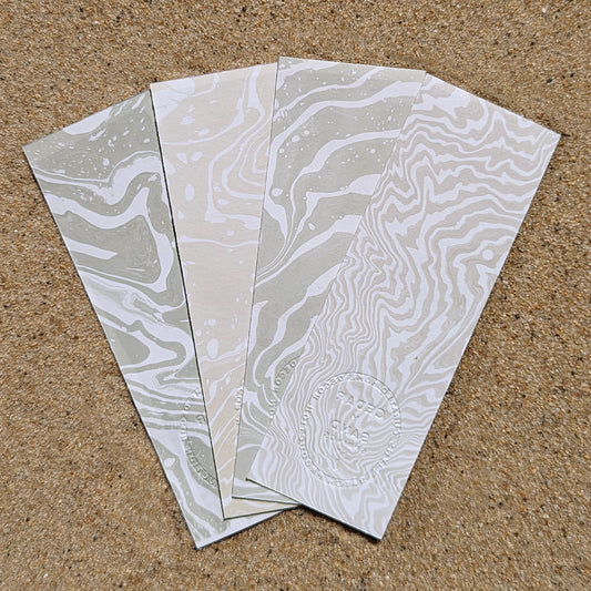 Walking Dunes Suminagashi Bookmark Set of 4