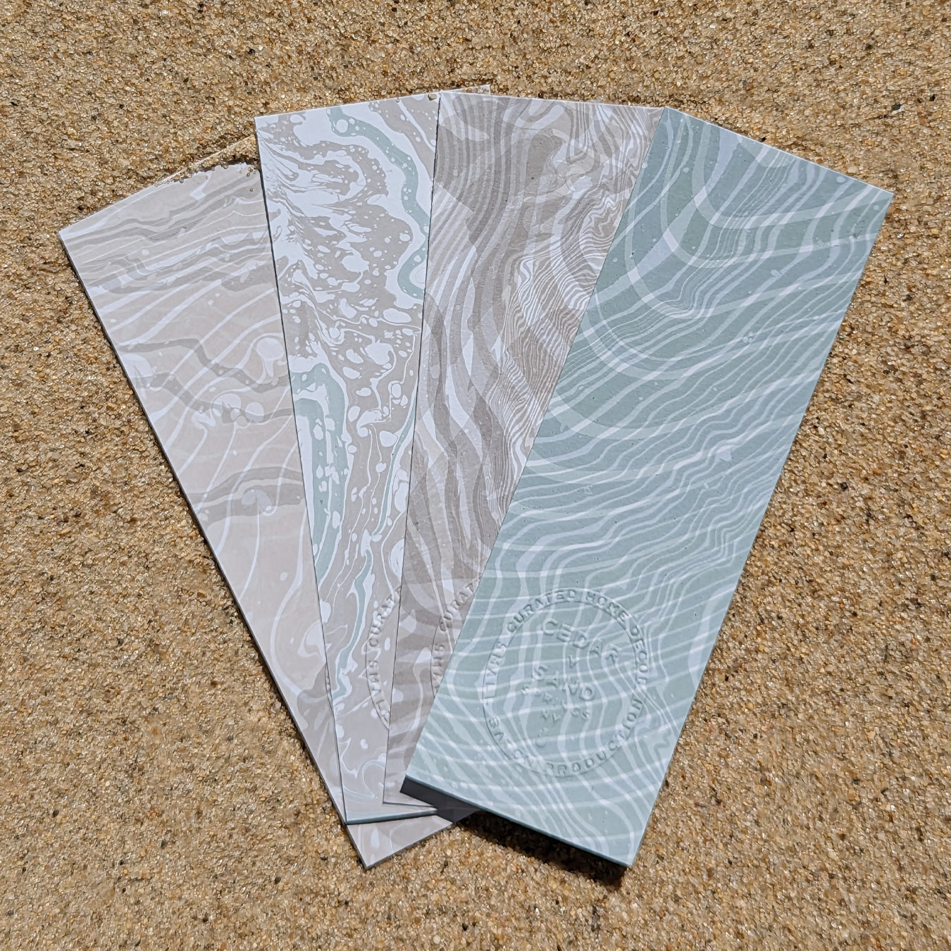 Maidstone Suminagashi Bookmark Set of 4