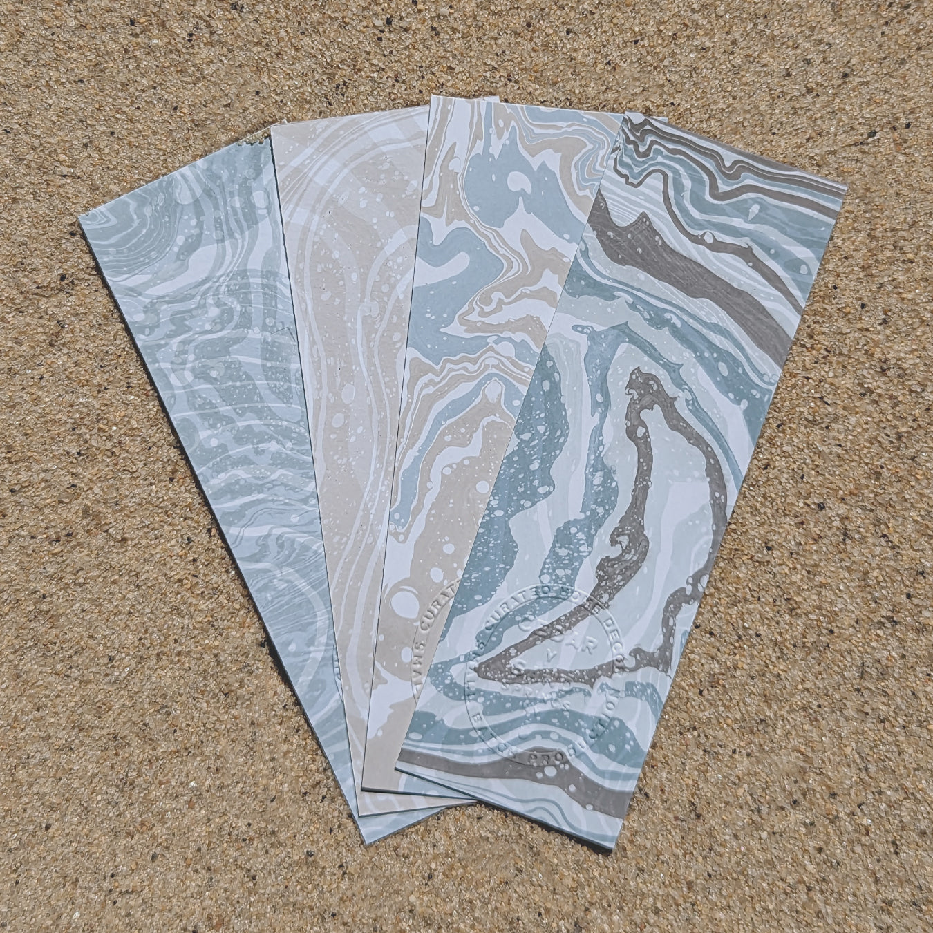 Napeague Suminagashi Bookmark Set of 4
