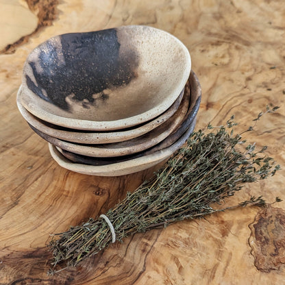 Smoke-fired Earthenware Coupe Bowl