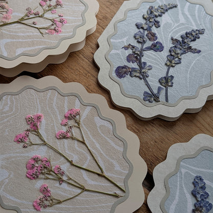 Flora of Affection – Suminagashi Notecard