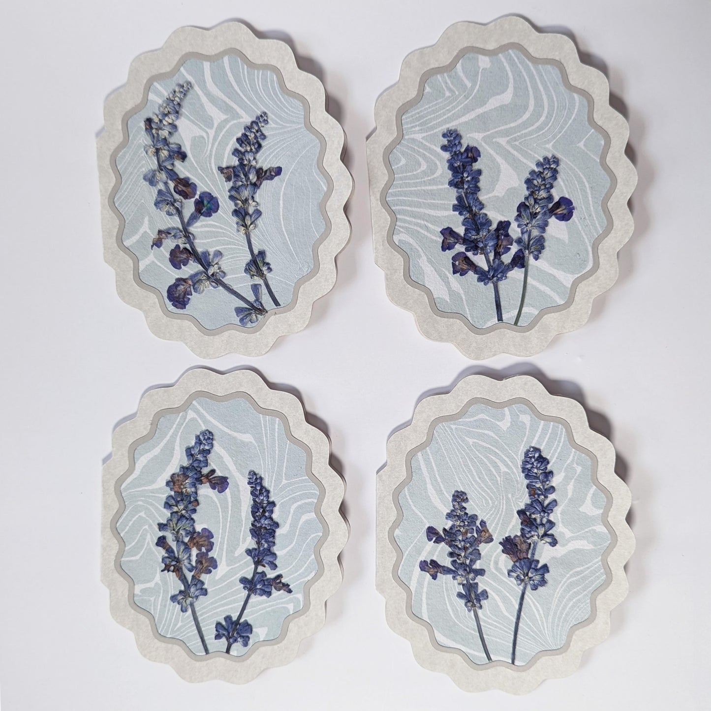 Flora of Affection – Suminagashi Notecard