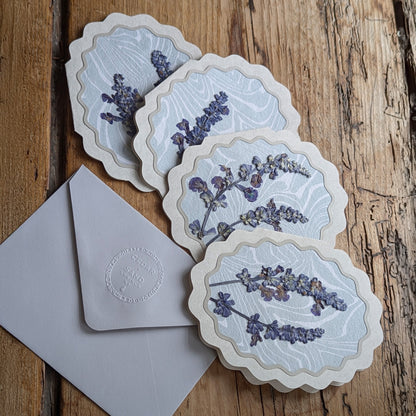 Flora of Affection – Suminagashi Notecard