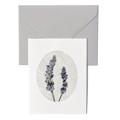Suminagashi Pressed Flora Notecard | Garden Fog Lavender