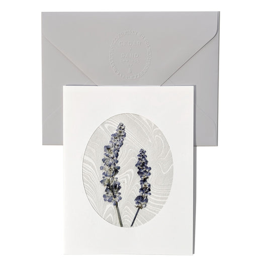 Suminagashi Pressed Flora Notecard | Garden Fog Lavender