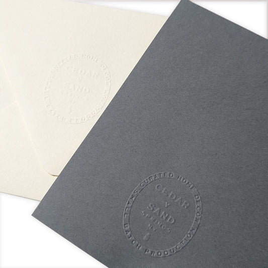 Suminagashi Pressed Flora Notecard | Slate Bloom Viola