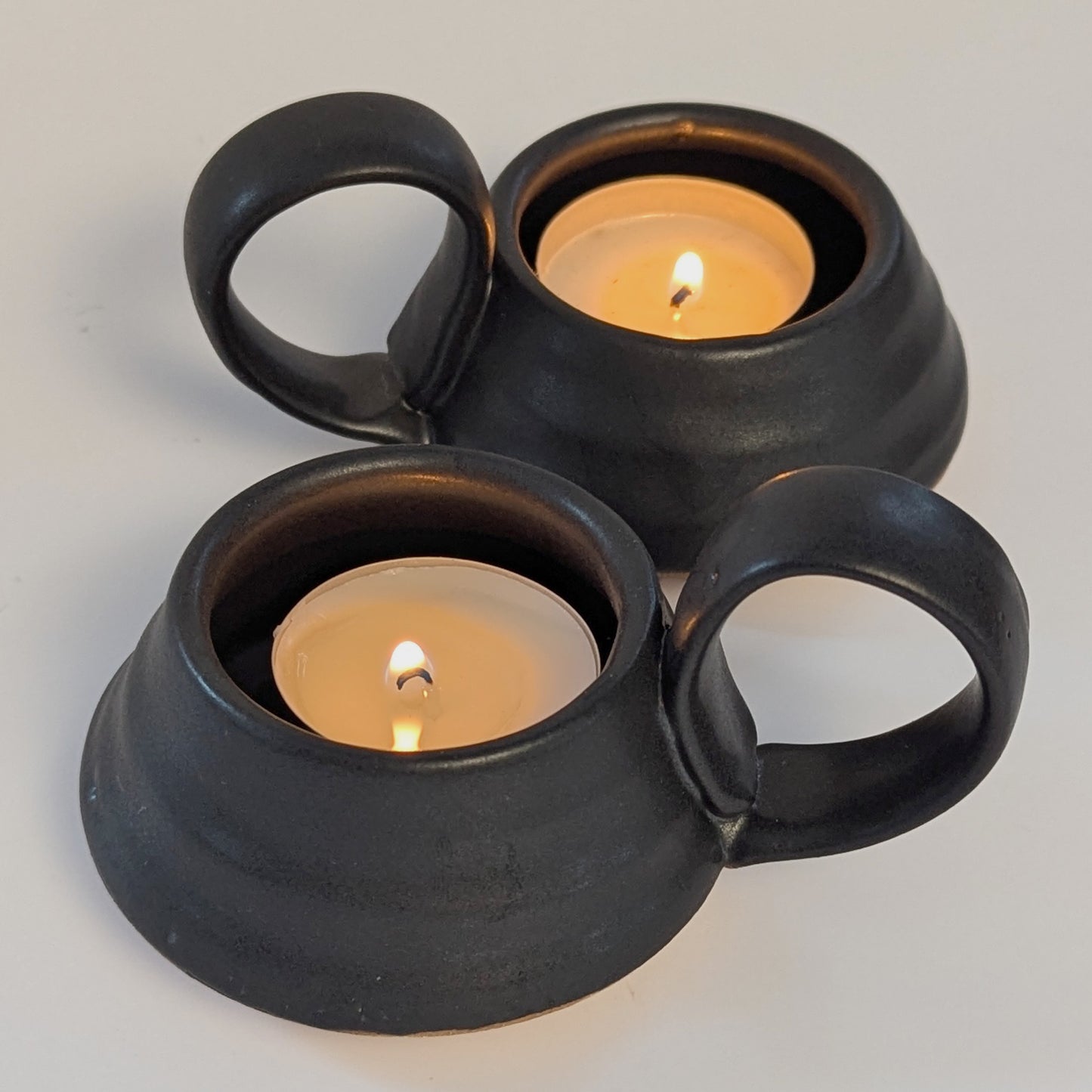 Gravesco Pottery | Handled Stoneware Tea Light Candle Holder