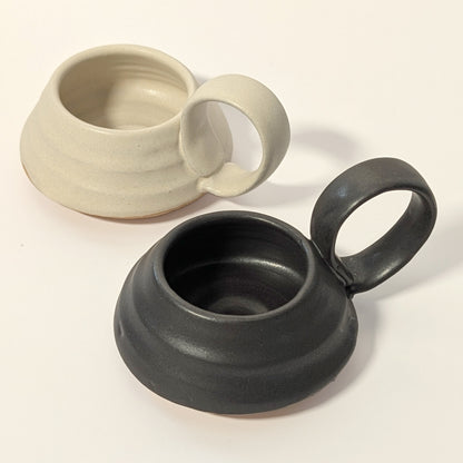 Gravesco Pottery | Handled Stoneware Tea Light Candle Holder