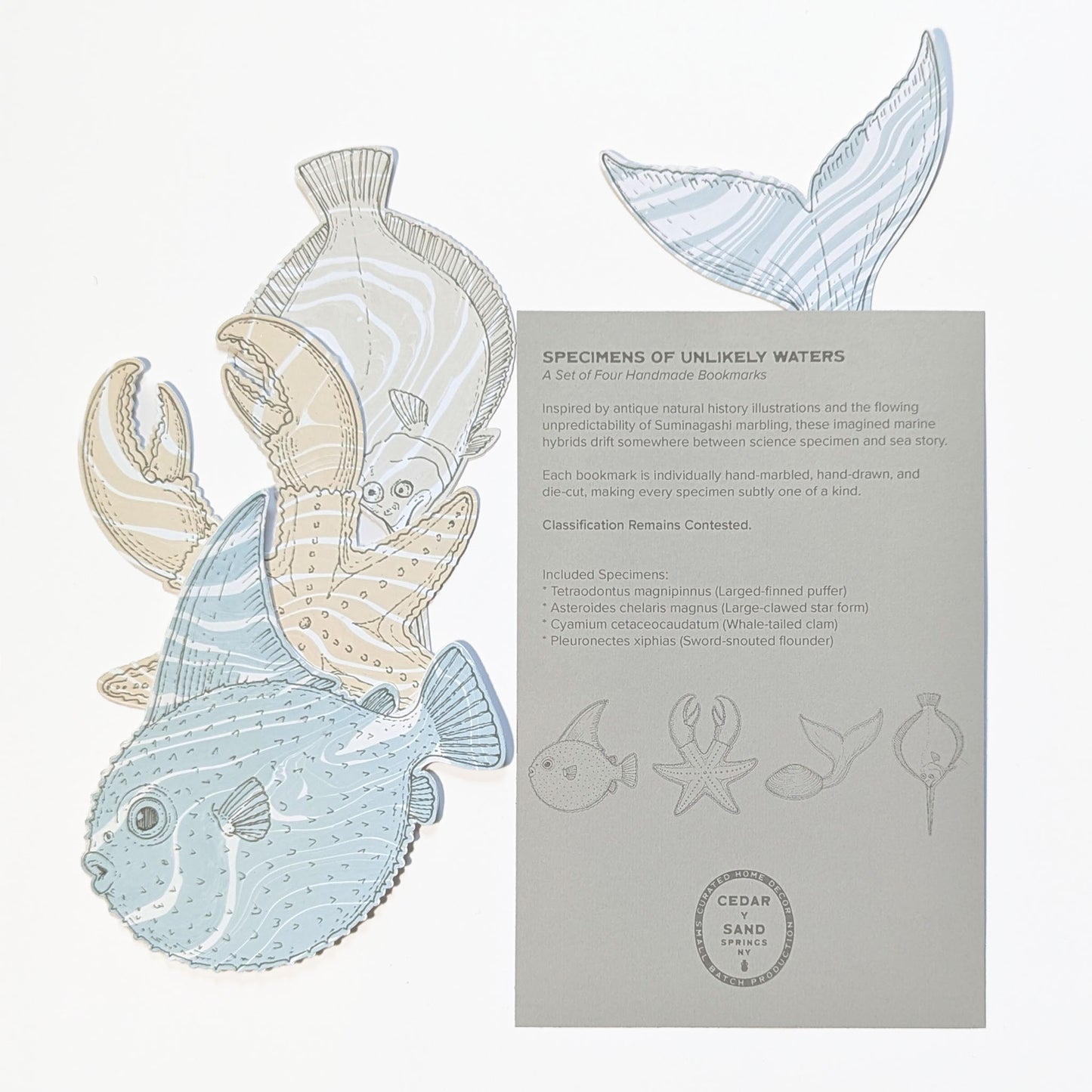 Specimens of Unlikely Waters Bookmarks | Set of Four