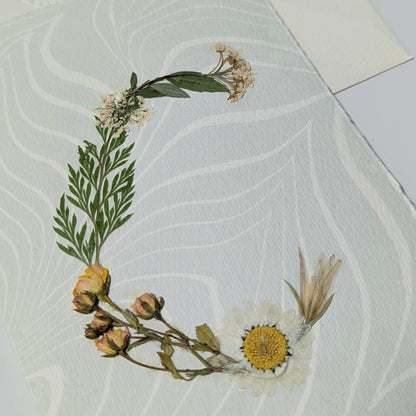 Initials By Nature Frameable Notecards | Suminagashi Springs