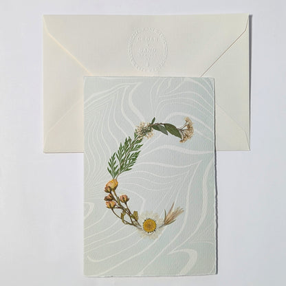 Initials By Nature Frameable Notecards | Suminagashi Springs