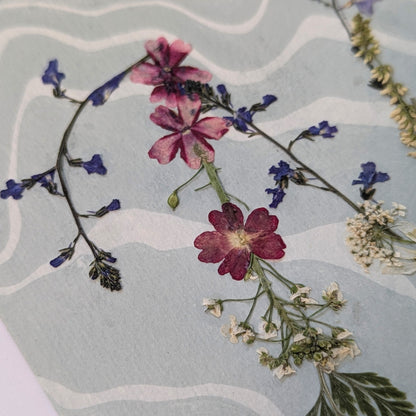 Initials By Nature Frameable Notecards | Suminagashi Springs