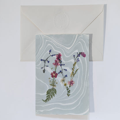 Initials By Nature Frameable Notecards | Suminagashi Springs