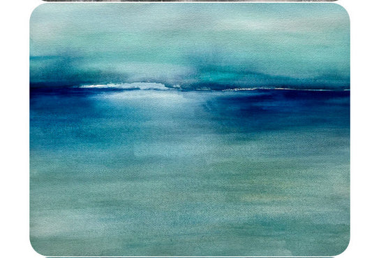 MARIE TRANQUIL OCEAN WATERCOLOR PAINTING