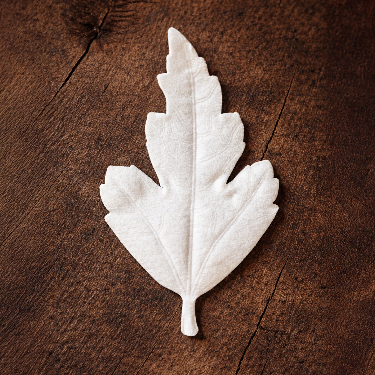 HA KO Agarwood washi paper leaf incense displayed on rustic wood surface, minimalist Japanese home fragrance decor