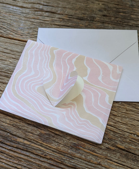 Blushing Heart Notecard