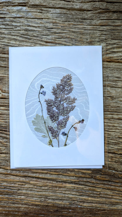 Suminagashi Pressed Flora Notecard: Garden Fog NEW