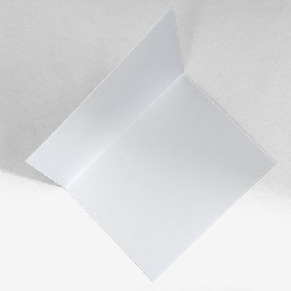 Opened blank white interior of notecard